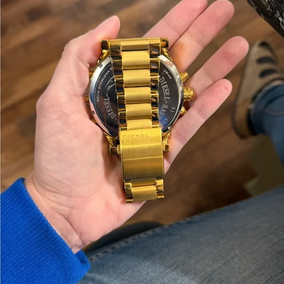 Diesel Gold and Black Multi-Dial Men's Watch - Picture 5 of 13